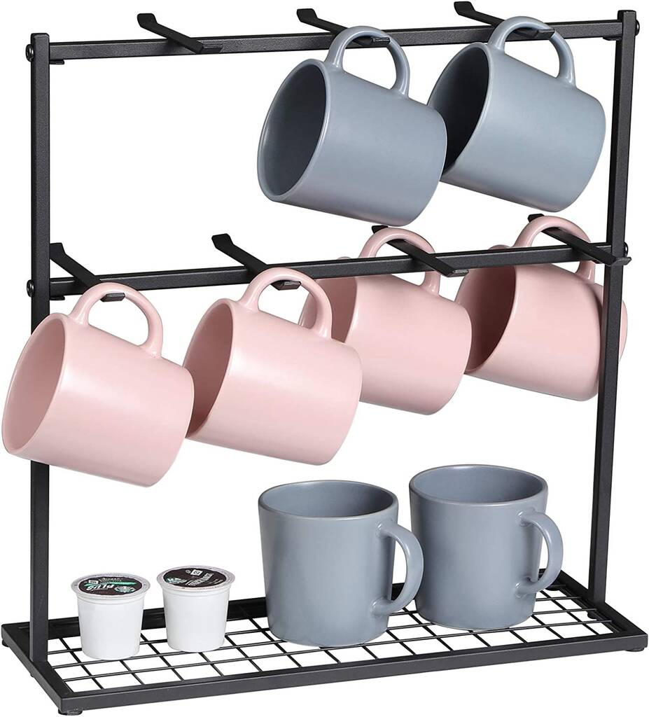 Coffee Mug Stand Holder With Storage Base And 14 Hooks By Momentum