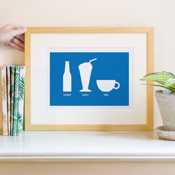 Personalised Family Drinks Print, 2 of 8