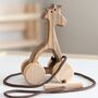 Personalised Wooden Pull Along Bunny, thumbnail 7 of 12