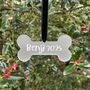 Personalised Dog Bone Christmas Decoration, thumbnail 2 of 4