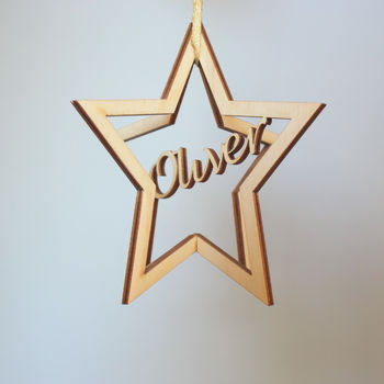 Personalised 3D Star Tree Decoration, 7 of 7