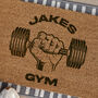 Personalised Home Gym Doormat Gift For His Garage Or Man Cave, thumbnail 2 of 2