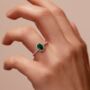 Rosalind Created Emerald And Lab Grown Diamond Ring, thumbnail 1 of 12