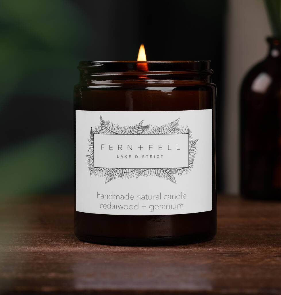 Luxe Spa Days Cedarwood + Geranium Candle By Fern+fell