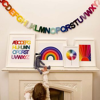 Alphabet Overlapping Rainbow Children's Print, 4 of 5