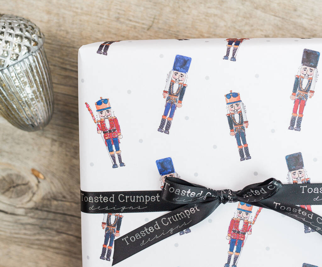 Luxury Nutcracker Gift Wrap Set By Toasted Crumpet Designs
