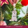 Personalised Dog Breed Christmas Hanging Decoration, thumbnail 1 of 12