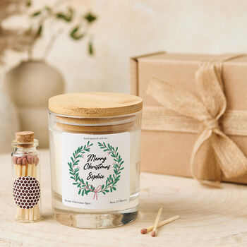 Christmas Personalised Candle Gift With Name, 2 of 6