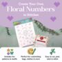 Floral Numbers Stick And Stitch Embroidery, thumbnail 2 of 5