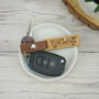 Engraved 'Never Stop Exploring' Wood Keyring For Him, thumbnail 1 of 4