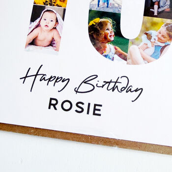 Personalised 10th Birthday Photo Collage Card, 4 of 8