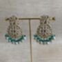 Green Gold Plated Kundan Earrings And Tikka Set, thumbnail 4 of 4