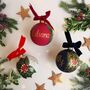 Large Hand Painted Personalised Ceramic Bauble, thumbnail 5 of 8