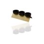 White Marble And Brass Tri Bowl Serving Set, thumbnail 3 of 4