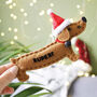 Personalised Dachshund Sausage Dog Christmas Decoration, thumbnail 1 of 8