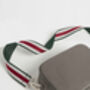 Verona Crossbody Tassel Cinder Bag Green Stripe Strap, thumbnail 1 of 3