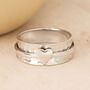 Personalised Sterling Silver Heart Spinner Ring, thumbnail 1 of 10