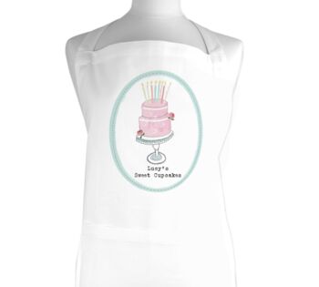 Personalised Pastel Retro Cake Apron, 3 of 3