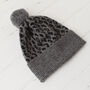 Lambswool Knitted Leopard Pom Pom Hat, thumbnail 12 of 12