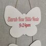 Baby Birth Details Wall Hanging Pink White Butterfly, thumbnail 5 of 8