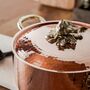 Hammered Copper Casserole With Brass Lid, 2500 Ml Tin Lined Inside, thumbnail 2 of 6