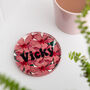 Personalised Pink Floral Acrylic Coaster, thumbnail 1 of 3