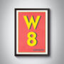 W8 Holland Park, London Postcode Typography Print, thumbnail 5 of 11