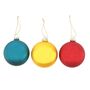 Set Of Three Nostalgic Christmas Glass Baubles, thumbnail 2 of 3
