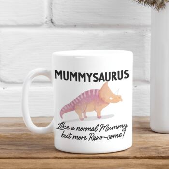 Mummy Daddy Dinosaur Personalised Mug, 2 of 3