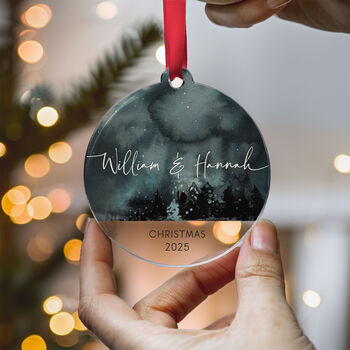 Personalised Couple Christmas Ornament 2025 Acrylic, 7 of 8