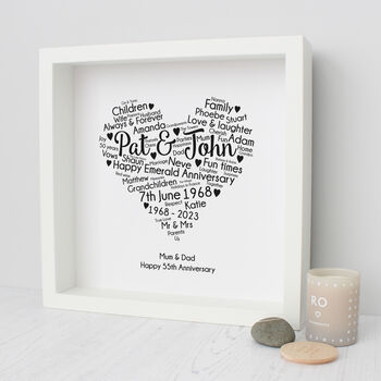 Personalised 55th Anniversary Gift For Husband Or Wife, 5 of 7