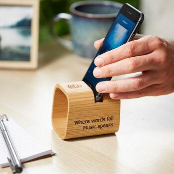 Personalised Phone Stand And Mini Speaker, 4 of 8