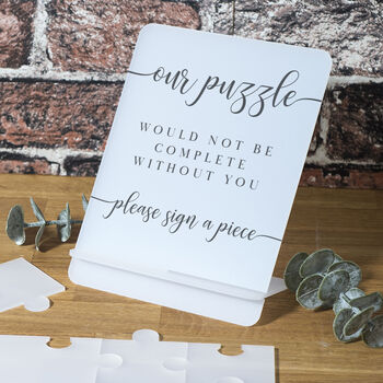 Frosted Acrylic Classic Wedding Signing Puzzle, 2 of 4