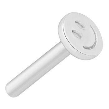 Sterling Silver Heart Labret Earring, 8 of 12