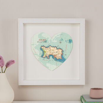 Personalised Location Jersey Map Heart Print, 2 of 4