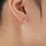 Celtic Trinity Knot Huggie Hoop Earrings, thumbnail 1 of 11