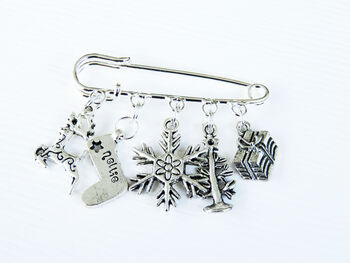 Personalised Christmas Pin Brooch, 3 of 3