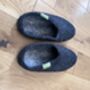 Dark Grey 100% Wool Indoor Slippers Made In Nepal, thumbnail 6 of 6