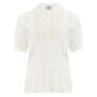 Lacey Blouse In Cream Vintage 1940s Style, thumbnail 1 of 2