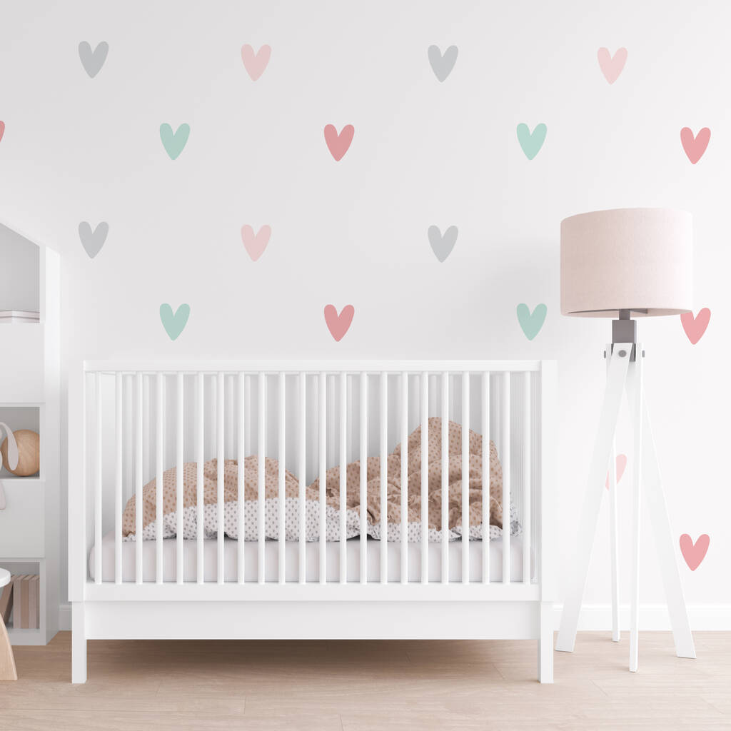 Heart Fabric Wall Stickers, 1 of 3