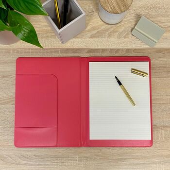 Avorium Personalised Vegan Leather Folio Refillable A4, 5 of 7