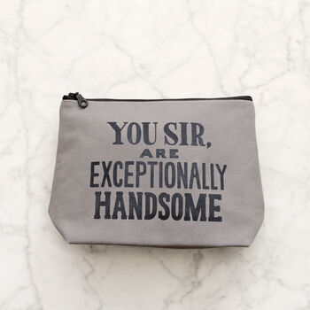 'Exceptionally Handsome' Wash Bag, 3 of 5
