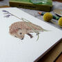 Hedgehog And Bluebell Any Occasion Greetings Card, thumbnail 5 of 5