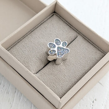 Memorial Ashes Pawprint Charm Bead, 2 of 7