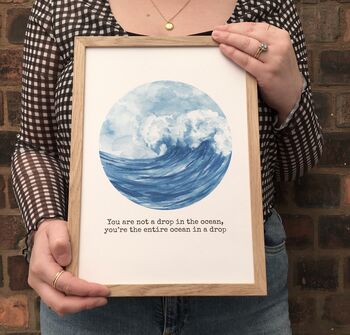 'You Are Not A Drop In The Ocean' Hand Painted Print, 2 of 8