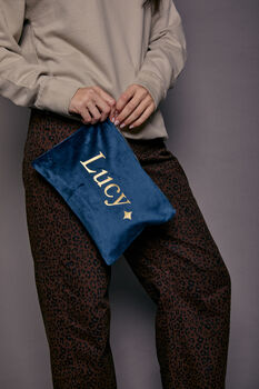 Personalised Name Velvet Accessory Bag, 8 of 9