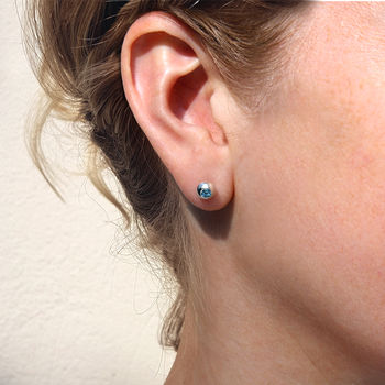 Silver Gem Orb Earrings, 2 of 4