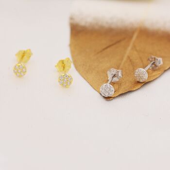 Sterling Silver Extra Tiny Round Disk Stud Earrings, 4 of 12