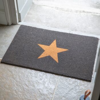 Charcoal Star Doormat Various Sizes, 2 of 4