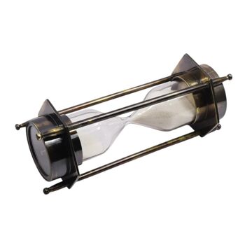 Bronze Hourglass With White Sand And Compass, 4 of 5